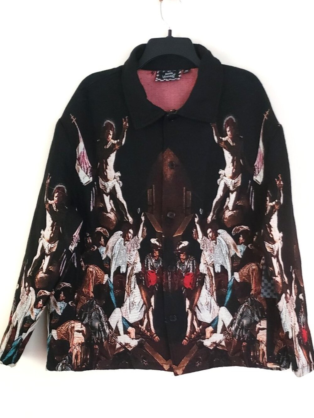 NWT Rebel Vengeance Men's M Tapestry Jacket Black Brown Angels Lightweight